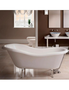 Flaminia vasca Evergreen 160x80xh71con piedi cromo