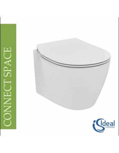 Ideal Standard Connect Space vaso sospeso e coprivaso a chiusura rallentata