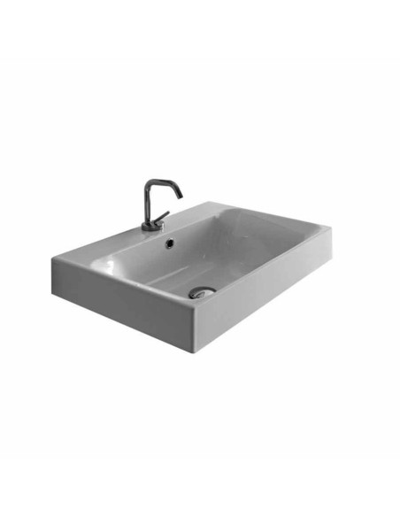 Lavabo in ceramica sospeso rettangolare cm 70 Kerasan serie Cento