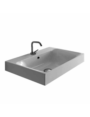 Lavabo in ceramica sospeso rettangolare cm 80 Kerasan serie Cento