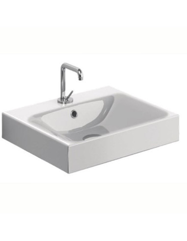 Lavabo in ceramica sospeso rettangolare cm 50 Kerasan serie Cento