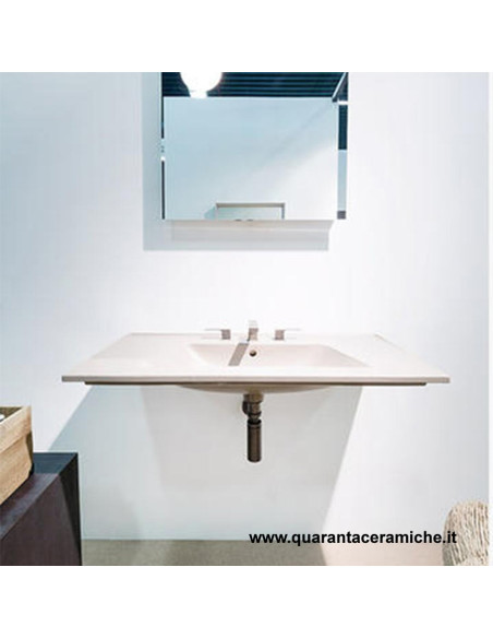 Ceramica Flaminia Bloom lavabo a consolle sospeso cm 107 bianco