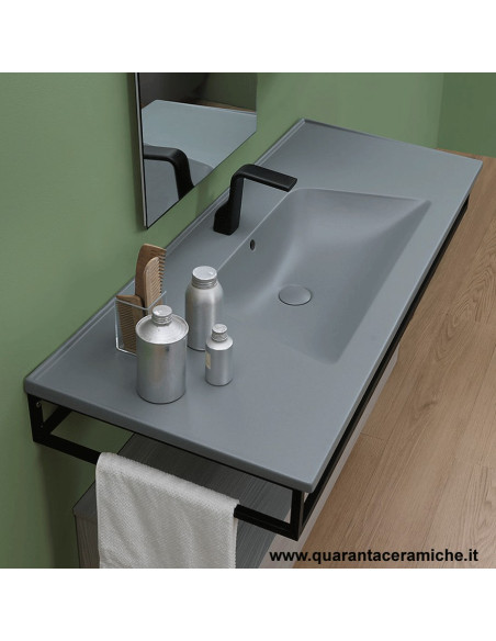 Ceramica Flaminia Bloom lavabo a consolle sospeso cm 107 bianco