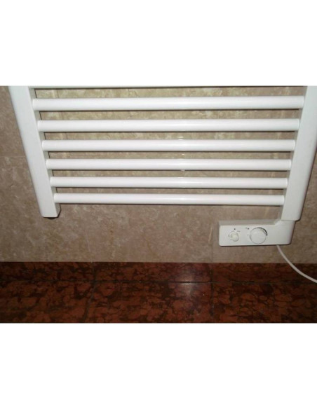 Termoarredo elettrico Lazzarini Cortina bianco con termostato 920x480