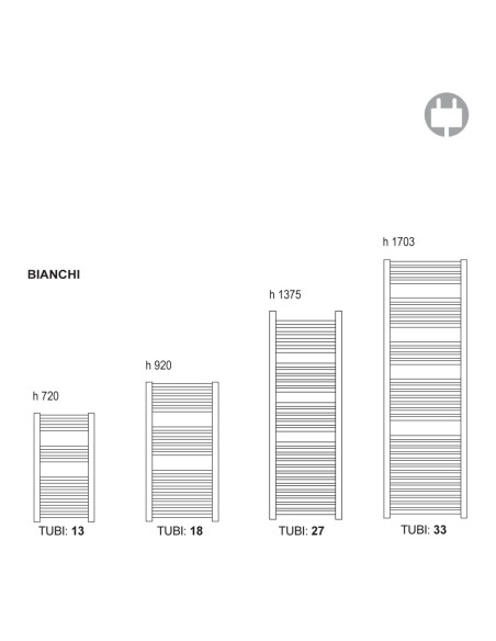 Termoarredo elettrico Lazzarini Cortina bianco con termostato 920x480