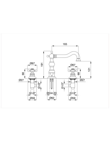 Bugnatese Arcadia batteria lavabo