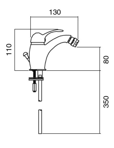 Raf Twigg kit miscelatore monocomando lavabo e bidet