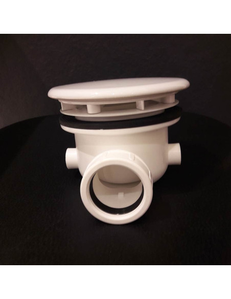 Sifone per p.doccia 90mm ceramica bianca