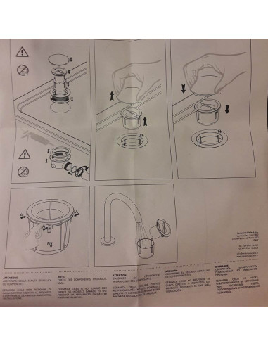 Sifone per p.doccia 90mm ceramica bianca