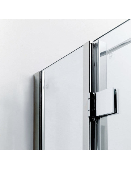 Box doccia Duna con apertura battente con profili inox e cristallo 8 mm Bianchi e Fontana