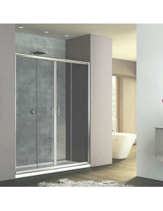 Nolan nicchia Large scorrevole 180 cm trasparente cristallo 6mm altezza 185 cm