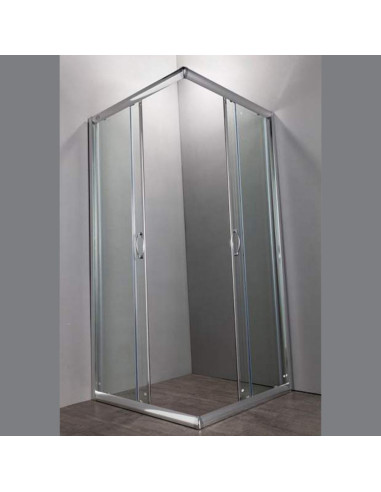Nolan box doccia quadrato 80x80 cristallo stampato 6 mm altezza 185 cm