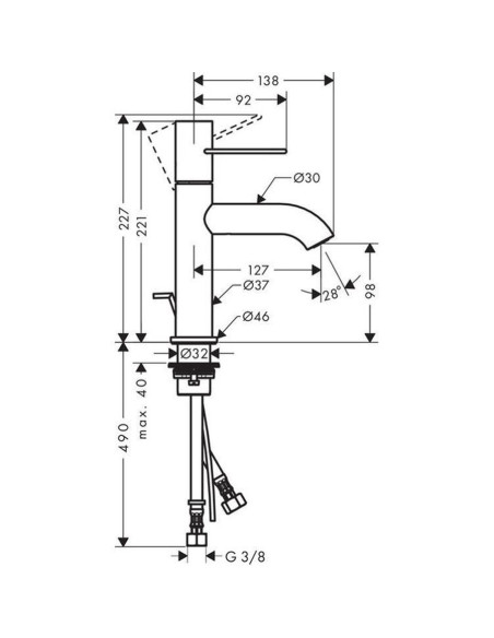 Hansgrohe Talis miscelatore monocomando per lavabo 80
