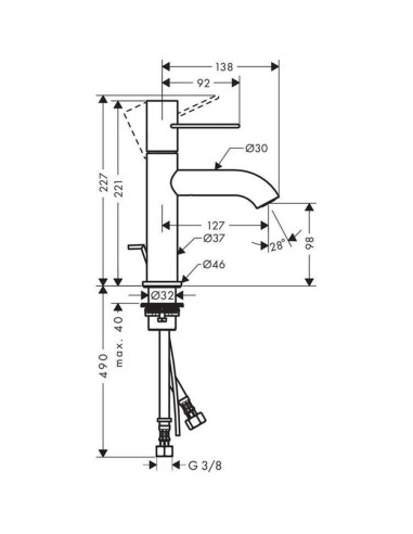 Hansgrohe Talis miscelatore monocomando per lavabo 80