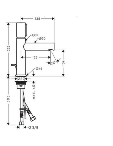 Hansgrohe Talis miscelatore monocomando per lavabo 80