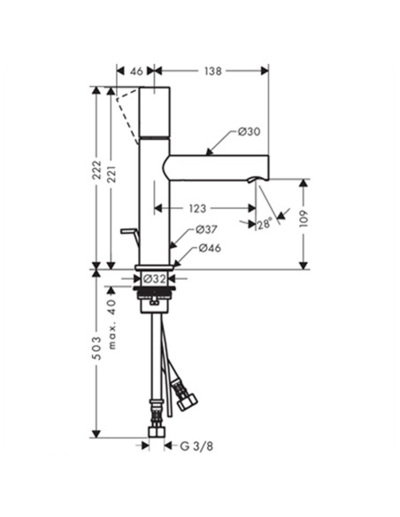 Hansgrohe Talis miscelatore monocomando per lavabo 80