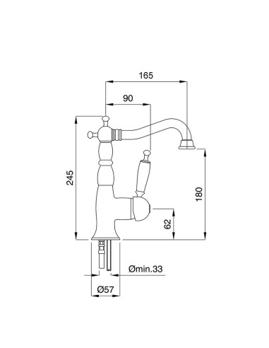 Paini Cox small miscelatore lavabo, bidet, doccia incasso con deviatore e soffione con doccetta