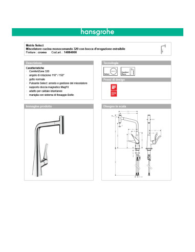 Hansgrohe Logis miscelatore cucina 260
