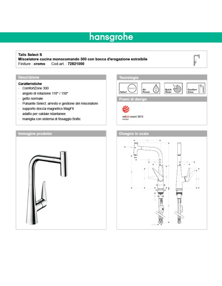 Hansgrohe Logis miscelatore cucina 260